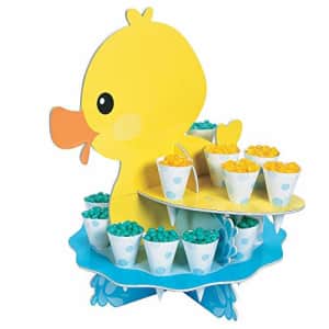 Fun Express Rubber Ducky Treat Stand with 24 serving cones (2 tiers) Party Supplies for $17