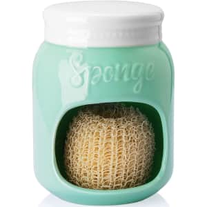 Sweese Porcelain Mason Jar Style Sponge Holder for $16