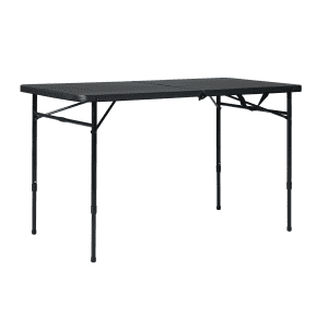 Mainstays 4-Foot Fold-in-Half Adjustable Folding Table for $35