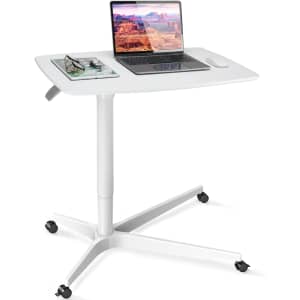Huanuo Mobile Height-Adjustable Standing Desk for $150