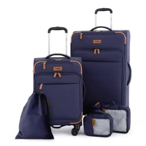 Wrangler 5-Piece Spinner Luggage Set for $70