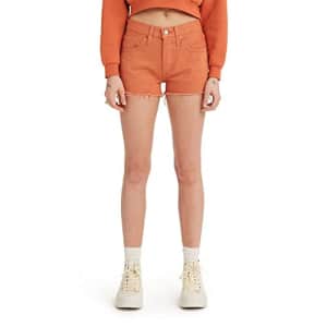 Levi's Women's 501 Original Shorts, (New) Autumn Leaf-Orange, 33 for $21