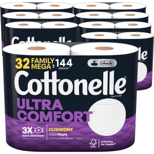 Cottonelle Ultra ComfortCare Soft Family Mega Roll Toilet Paper 32-Pack for $30 via Sub & Save