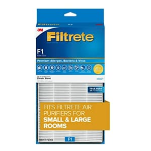Filtrete F1 Room Air Purifier Filter, True HEPA Premium Allergen, Bacteria, & Virus, 12 in. x 6.75 for $63