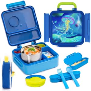 Kids' Bento Box with Insulated Thermos for $23