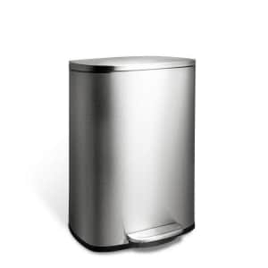 HDX 50L Stainless Steel Rectangle Step-On Trashcan for $35 HDX 50L Stainless Steel Rectangle Step-On Trashcan for $35