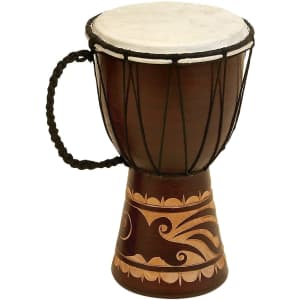Deco 79 Wood & Leather Djembe Drum for $19