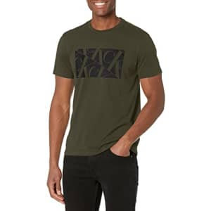 Calvin Klein Men's Multi Monogram Logo Box Crewneck T-Shirt, Deep Depths, Small for $27