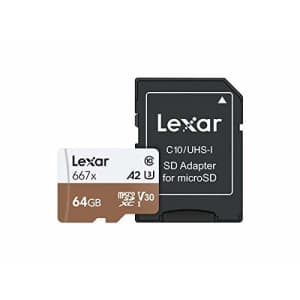 Lexar microSDXC Card 64GB High-Performance 667x UHS-I U3 for $45