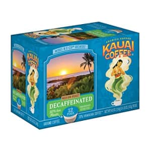 Kauai Coffee Decaf Medium Roast, Compatible with Keurig Pods K-Cup Brewers (1 Pack of 12 for $9