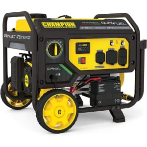 Champion Power Equipment 3,800W Dual Fuel Portable Generator w/ Electric Start for $410