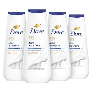 Dove Deep Moisture Body Wash 20-oz. Bottle 4-Pack for $15 via Sub & Save