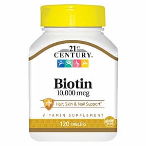 21st Century Biotin Tablets, 10,000 mcg, 120 Count for $12