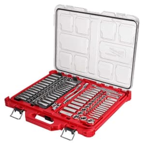 Milwaukee 106-Piece 1/4" and 3/8" Metric & SAE Ratchet and Socket Set for $230