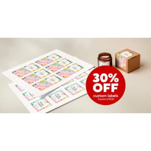 Custom Printed Labels and Stickers Deal at Staples at Staples Copy & Print: 30% off