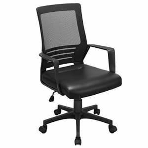 Yaheetech Ergonomic Office Chair Leather Seat and Mesh Back Combine Computer Chair Executive Chair for $67