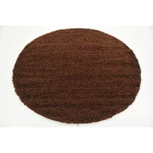 Unique Loom Solo Solid Shag Collection Modern Plush Chocolate Brown Round Rug (6' 0 x 6' 0) for $95 Unique Loom Solo Solid Shag Collection Modern Plush Chocolate Brown Round Rug (6' 0 x 6' 0) for $95