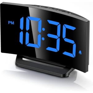 Curved Digital LED Clock for $11 w/ Prime