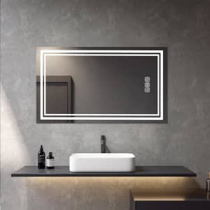 40" x 24" LED Bathroom Mirror for $90