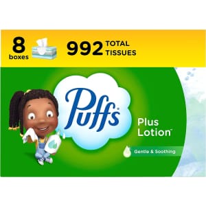 Puffs Plus Lotion 124-Count Facial Tissues 8-Pack for $12 via Sub & Save