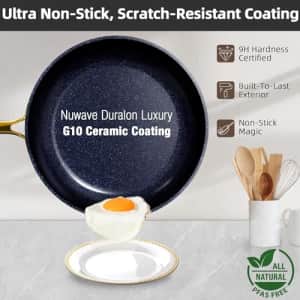 Nuwave Healthy Duralon Blue Ceramic Nonstick Cookware Set, Diamond Infused Scratch-Resistant, PFAS for $119 Nuwave Healthy Duralon Blue Ceramic Nonstick Cookware Set, Diamond Infused Scratch-Resistant, PFAS for $119