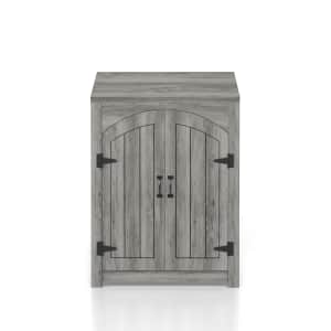 Ameriah Farmhouse 4-Shelf Shoe Cabinet with Lift-Top Storage for $80