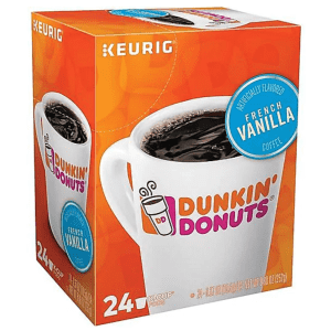 Keurig K-Cup Dunkin' Donuts French Vanilla Coffee Pods 24-Pack for $10 Keurig K-Cup Dunkin' Donuts French Vanilla Coffee Pods 24-Pack for $10