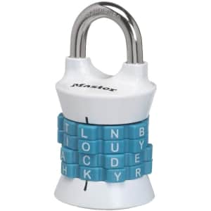 Master Lock Set Your Own Word Combination Padlock for $7 Master Lock Set Your Own Word Combination Padlock for $7