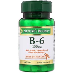 Nature's Bounty Vitamin B6, 100mg, 100 Tablets (Pack of 4) for $20