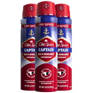 Old Spice Captain Men's 4.3-oz. 'Antiperspirant & Deodorant 3-Pack for $13 via Sub & Save Old Spice Captain Men's 4.3-oz. 'Antiperspirant & Deodorant 3-Pack for $13 via Sub & Save