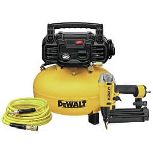 Dewalt DWFP1KIT 18 Gauge Brad Nailer and 6 Gallon Oil-Free Pancake Air Compressor Combo Kit for $199