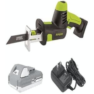 Sun Joe 24V iON+ Cordless All-Purpose Reciprocating Saw Kit. It's the best price it's ever been listed at.