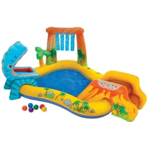 Intex Inflatable Dinosaur Water Play Center for $34 Intex Inflatable Dinosaur Water Play Center for $34