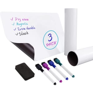 Amazon Basics Magnetic Dry Erase Whiteboard Sheet 3-Pack for $6