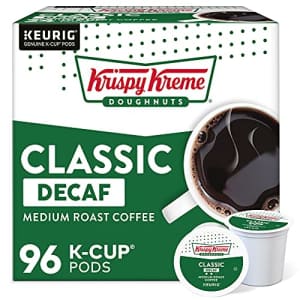 Krispy Kreme Classic Decaf, Single-Serve Keurig K-Cup Pods, Medium Roast Coffee, 96 Count for $50