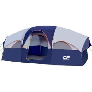 Campros CP 8-Person 2-Room Camping Tent w/ Carrying Bag for $130