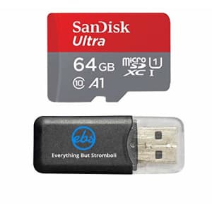 SanDisk 64GB Ultra UHS-I Class 10 Micro SDXC Memory Card works with Motorola Moto X4, G5S Plus, for $12
