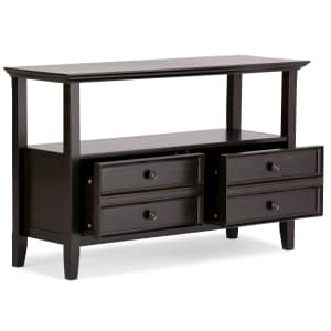 Simpli Home Amherst 48" Solid Wood 2-Drawer Console Table for $276 Simpli Home Amherst 48" Solid Wood 2-Drawer Console Table for $276