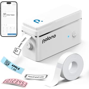 Polono P31S Portable Bluetooth Thermal Label Printer for $10