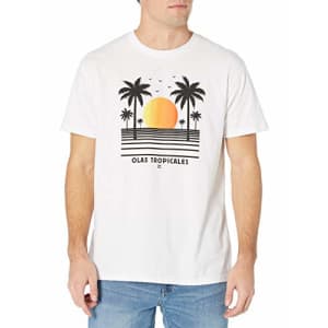 Billabong Men's Short Sleeve Premium Logo Graphic Tee T-Shirt, White Olas, XL for $26