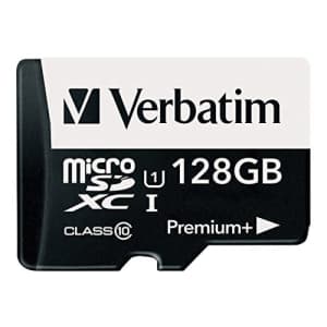 Verbatim 128GB PremiumPlus 533X microSDXC Memory Card with Adapter, UHS-I Class 10, 99142 for $79