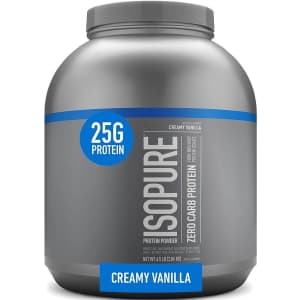 Isopure 100% Whey Isolate Protein Powder 4.5-lb. Tub for $92