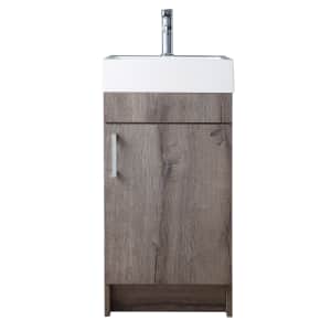 Mainstays Farmhouse 17.8" Single Sink Bathroom Vanity w/ Cultured Marble Top for $99 Mainstays Farmhouse 17.8" Single Sink Bathroom Vanity w/ Cultured Marble Top for $99
