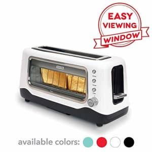 Dash DVTS501WH Clear View, Extra Wide Slot Toaster with Stainless Steel Accents, See Through for $33 Dash DVTS501WH Clear View, Extra Wide Slot Toaster with Stainless Steel Accents, See Through for $33