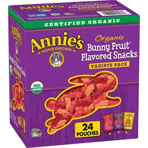 Annie's Organic Bunny Fruit Snacks Variety 24-Pack for $8.40 via Sub & Save