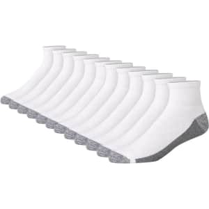 Hanes Men's Max Cushioned Ankle Socks 12-Pack for $14