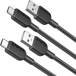 Anker 3-Foot USB-A to Type-C Cable 2-Pack for $5