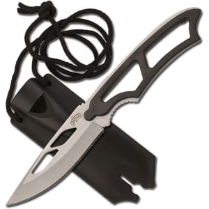 Master USA 3.75" Stainless Steel Drop Point Blade Tactical Neck Knife for $3