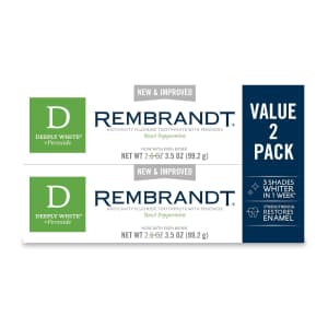 Rembrandt Deeply White + Peroxide Whitening Toothpaste 2-Pack for $5.58 via Sub. & Save