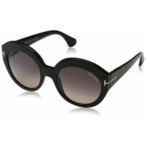 Tom Ford Womens Rachel Oversized Fashion Round Sunglasses Black O/S for $217